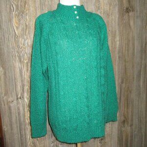 Vintage Miranda Green Sweater Womens Size Large Old Money Preppy Hipster